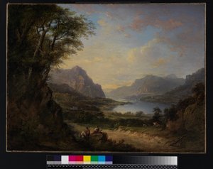 Loch Doon, Ayrshire, przed 1840 autorstwa Alexander Nasmyth