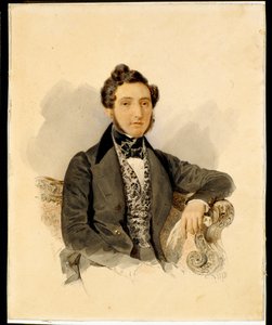 Portret Nikołaja Michajłowicza Donaurowa (1806-1849) - Akwarela na papierze Aleksandra Briulłowa (Brioulłowa) (1798-1877)