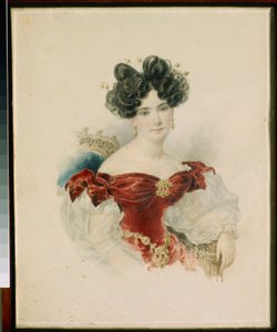 Portret księżniczki Natalii Viktorovny Kotchoubei (1800-1854) - Akwarela na papierze Aleksandra Briulłowa (Alexander Briullov) (1798-1877)