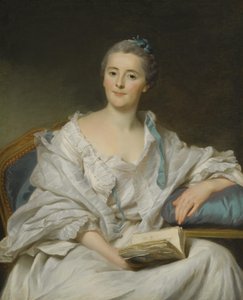 Portret Marie-Françoise Julie Constance Filleul, markiza de Marigny z książką