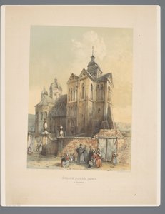 Onze Lieve Vrouwe Munsterkerk te Roermond Kościół Najświętszej Marii Panny w Roermonde (północne wybrzeże). (tytuł na obiekcie) Starożytne zabytki architektury od XI do XIII wieku w Limburgii (tytuł serii) autorstwa Alexander Schaepkens