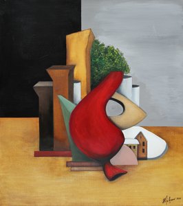 Czerwone geometryczne miasto autorstwa Alexander Trifonov