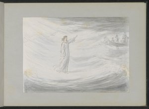 Chrystus chodzi po wodzie autorstwa Alexander Ver Huell