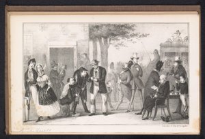 Karykatura w studenckim almanachu w Lejdzie, 1843 Ziele nikotyny (tytuł na obiekcie)