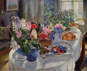 Stół wielkanocny. 1915-16