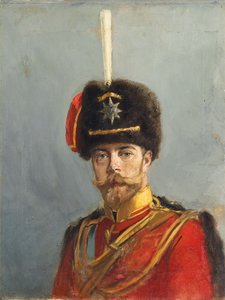 Studium do portretu cesarza Mikołaja II, dowódcy pułku gwardii husarskiej, ok. 1908 r.