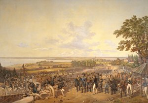 Król Szwecji Karol XIV Johan (1763-1844) Wizyta w śluzach w Berg w 1819, 1856 autorstwa Alexander Wetterling