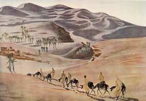 Dunes (Beni-Abbes), z Rysunku i malarstwa Afryki, wykonane podczas wyprawy Citroen Centre Afrique, druga misja Haardt Audouin-Dubreuil, wyd. Paryż, 1927
