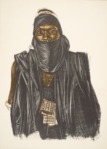 Mahoma, rasa Songhai (Ansongo), z Rysunku i malarstwa Afryki, wykonana podczas wyprawy Citroen Centre Afrique, druga misja Haardt Audouin-Dubreuil, wyd. Paryż, 1927