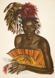 Tuba, szef kuchni Matchaga (Niangara (haut Ouelle), z Rysunku i malarstwa Afryki, wykonany podczas wyprawy Citroen Centre Afrique, druga misja Haardt Audouin-Dubreuil, wyd. Paryż, 1927 (współpraca autorstwa Alexander Yakovlev