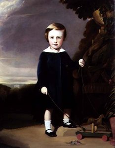 Portret dziecka z drewnianym blatem autorstwa Alexander Young