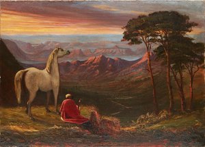 Scena pośród wzgórz, Mahabaleshwar (olej na płótnie) autorstwa Alexander Young Short