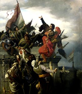Samopoświęcenie Tytusa Dugovics autorstwa Alexander von Wagner