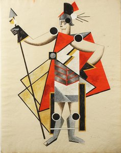 Projekt kostiumu do sztuki Niewidzialna dama, 1924 autorstwa Alexandra Alexandrowna Exter