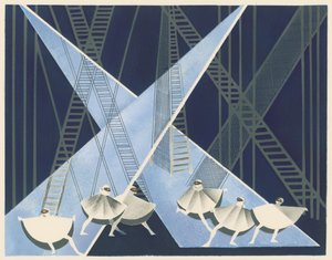 Projekt sceniczny z portfolio Decors de Théâtre, 1930. autorstwa Alexandra Alexandrowna Exter