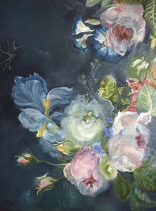 Ciemny bukiet kwiatowy autorstwa Alexandra Higgins