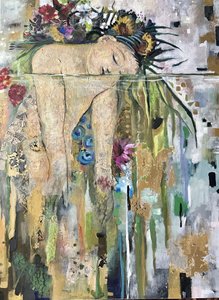 Pływająca bogini kwiatów autorstwa Alexandra Higgins