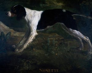 Nonette, zamalowane drzwi przedsionka królewskiego zamku Marly autorstwa Alexandre-Francois Desportes (1661-1743), Francja autorstwa Alexandre Francois Desportes