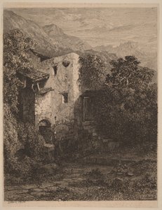 Zrujnowany dom autorstwa Alexandre Calame