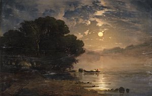 Wieczorny krajobraz z jeziorem autorstwa Alexandre Calame