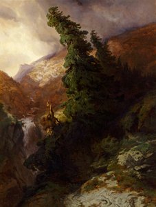 Wąwóz wysokogórski (dolina Handegg w kantonie Berno) autorstwa Alexandre Calame