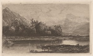 Górskie jezioro autorstwa Alexandre Calame