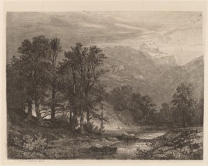 Górski potok autorstwa Alexandre Calame