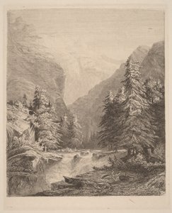 Górski wodospad autorstwa Alexandre Calame