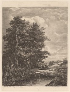 Jeźdźcy nad stawem autorstwa Alexandre Calame