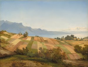 Szwajcarski krajobraz. około 1830