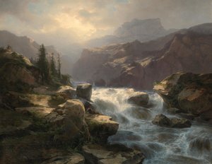 Wodospad Handeck na Grimselu autorstwa Alexandre Calame