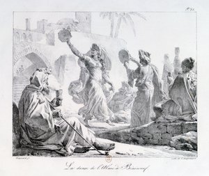 Tancerze arabscy z serii „Podróż do Lewantu” 1819 (rycina) autorstwa Alexandre Evariste Fragonard