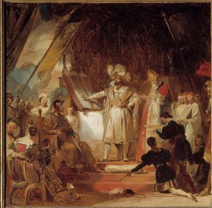 Rycerz z bronią Francois I autorstwa Bayarda (XVI wiek). 20 stycznia 1515 r. Francois I mianował Bayarda generałem porucznikiem Dauphiné. W Marignan, w wieczór zwycięstwa, Francois chciałem zabrać „porządek rycerski z jego ręki”. Tak więc następne m autorstwa Alexandre Evariste Fragonard
