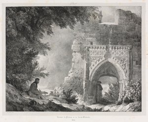 Malownicze i romantyczne podróże po Starej Francji: Ruiny Pałacu Białej Królowej autorstwa Alexandre Evariste Fragonard