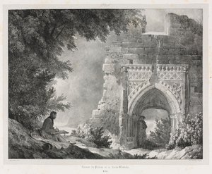 Malownicze i romantyczne podróże w Starej Francji: Ruiny Pałacu Białej Królowej, 1824.