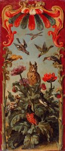Projekt liścia parawanu Savonnerie, ok.1720 autorstwa Alexandre Francois Desportes