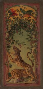 Pantery Bachusa jedzące winogrona, ca. 1719-20. autorstwa Alexandre Francois Desportes