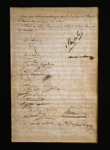 Ostatnia strona aktu małżeństwa między Marią Ludwiką Austriacką lub Marią Luigią z Parmy (1791-1847) i Napoleonem Bonaparte (1769-1821)