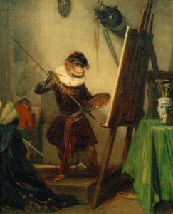 Małpa jako malarz