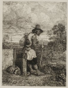 Żebranie autorstwa Alexandre Gabriel Decamps