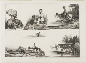 Arkusz szkiców, nr 3 autorstwa Alexandre Gabriel Decamps