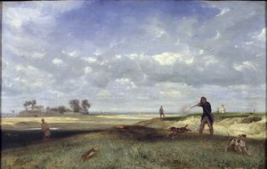 Polowanie, 1847 autorstwa Alexandre Gabriel Decamps