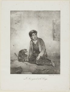 Savoyard i małpa autorstwa Alexandre Gabriel Decamps