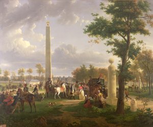 Spotkanie Napoleona I (1769-1821) z papieżem Piusem VII (1742-1823) w lesie Fontainebleau w 1804, 1808 r.