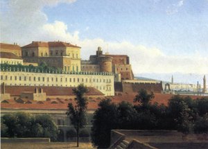 Neapol, Palazzo Reale, ok. 1780 (olej na papierze na płótnie)