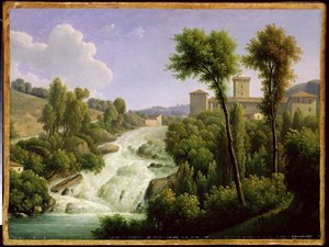 Widok z Ile de Sora nad wodospadami zamku, ok. 1822 r.