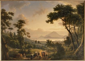 Widok na wybrzeże Posillipo Królestwo Neapolu.