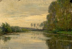 Scena rzeczna, Dolna Loara, Francja autorstwa Alexandre Jacques Chantron