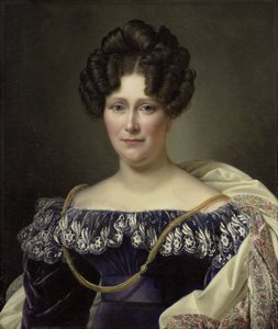 Johanna Henriette Engelen (1789-1878), druga żona Daniela Franciszka Schas autorstwa Alexandre Jean Dubois Drahonet (signed by artist)