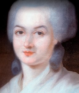 Szczegół portretu Olympe de Gouges (Detal) (Marie Gouze, zwany Olympe de Gouges